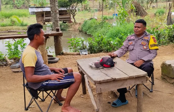 Bhabinkamtibmas Penjalang Sambangi Warga, Dorong Kamtibmas dan Ketahanan Pangan
